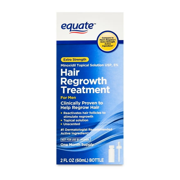 Equate Minoxidil Topical Solution USP, 5 Percent, Extra Strength, 2 fl oz