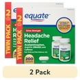 (2 pack) Equate Extra Strength Headache Relief Pain Reliever Caplets