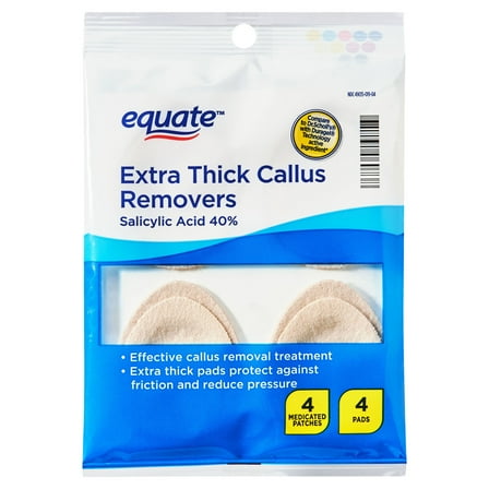 Equate Extra Thick Callus Removers with Pads, Large, 8 Count, Compare to Dr Scholl's® with Duragel® Technology Active Ingredient
