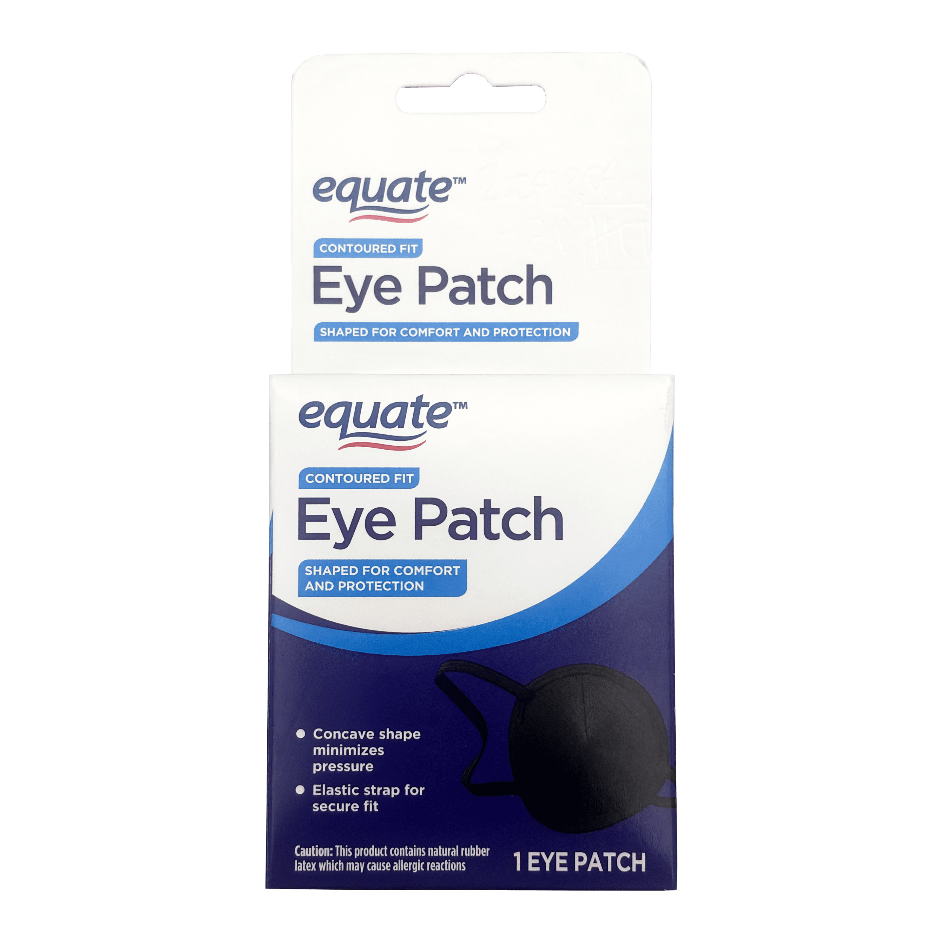 Equate Eye Patch, Black, One Size, Contoured Fit, Light