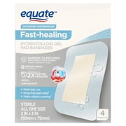 Equate Fast-Healing Hydrocolloid Gel Pad Bandages, 4 Count