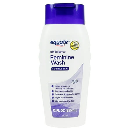 Equate pH Balance Feminine Wash for Sensitive Skin, 12 fl oz, Compare to Vagisil® pH Balance® Daily Intimate Wash
