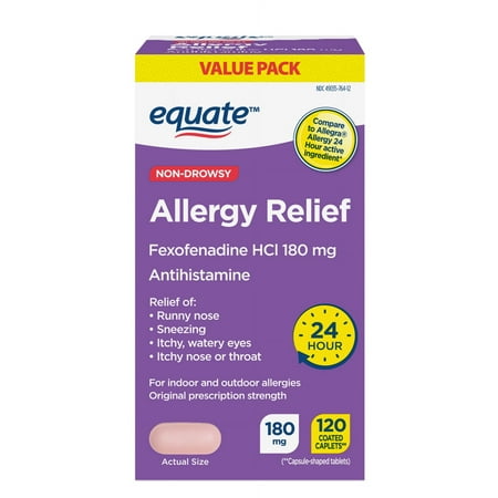 Equate Fexofenadine 180mg Tablets 120ct