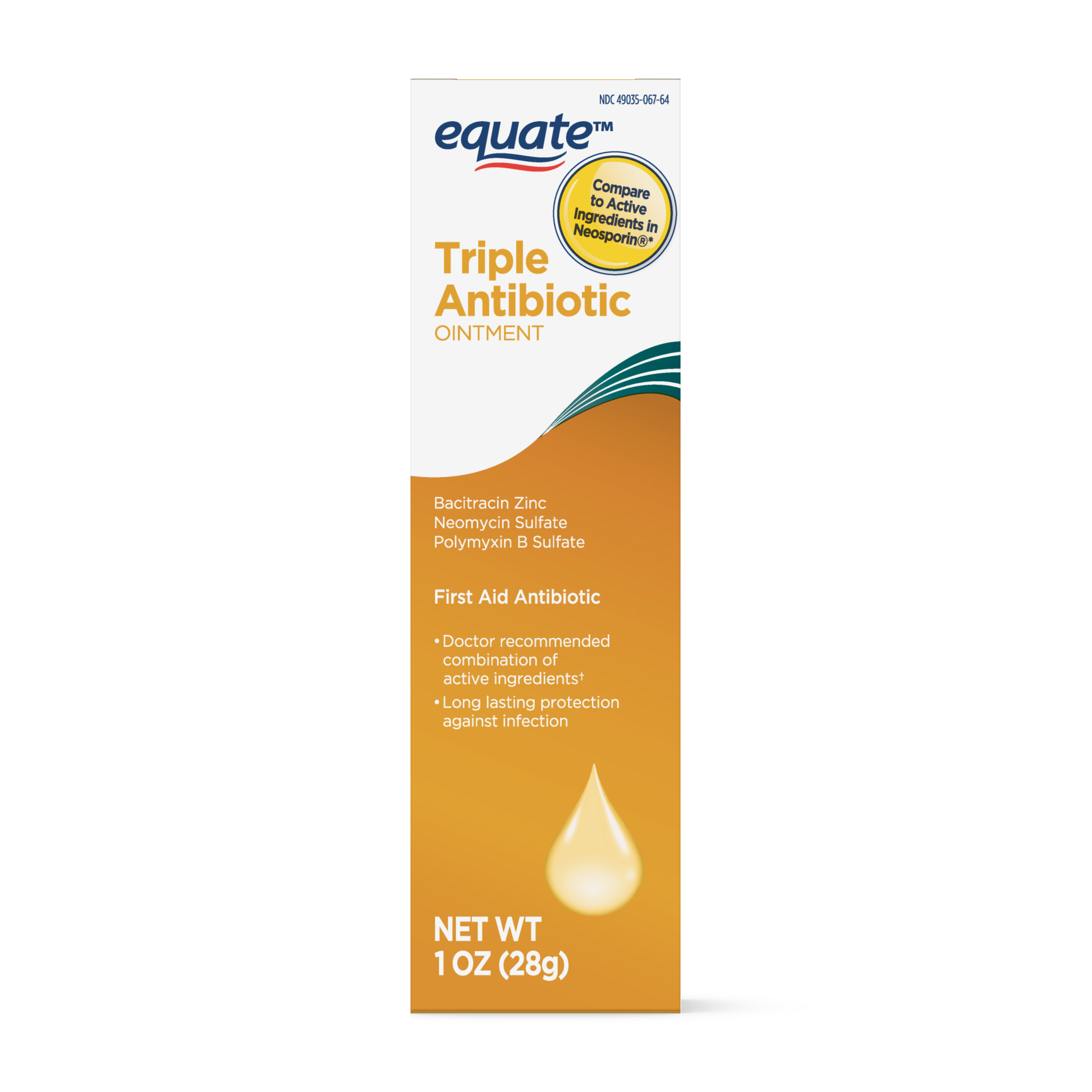 Equate First Aid Triple Antibiotic Ointment, 1 Ounce - image 1 of 7