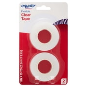 Equate Flexible Clear Tape, 1 in x 10 yd, 2 Count