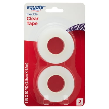Equate Flexible Clear Tape, Medical Tape, 1" x 10 yd, 2 Rolls of Tape