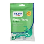Equate Floss Picks, Clean Mint Flavor (75 Count), Compare to Oral-B® Glide + Scope® Outlast®