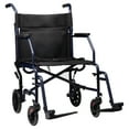 Equate Folding Transport Wheelchair with 19 inch Seat and Foot Rests