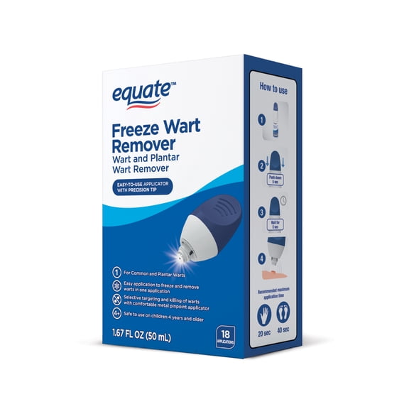 Equate Freeze Wart Remover with Precision Metal Tip, 1.6 fl oz for Common and Plantar Warts