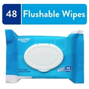 Equate Flushable Wet Wipes, Fresh Scent, 48 Wipes, Compare to Cottonelle®