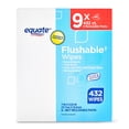 thumbnail image 1 of Equate Fresh Scent Flushable Wipes, 9 Resealable Packs of 48 Wipes (432 Total Wipes), 1 of 8