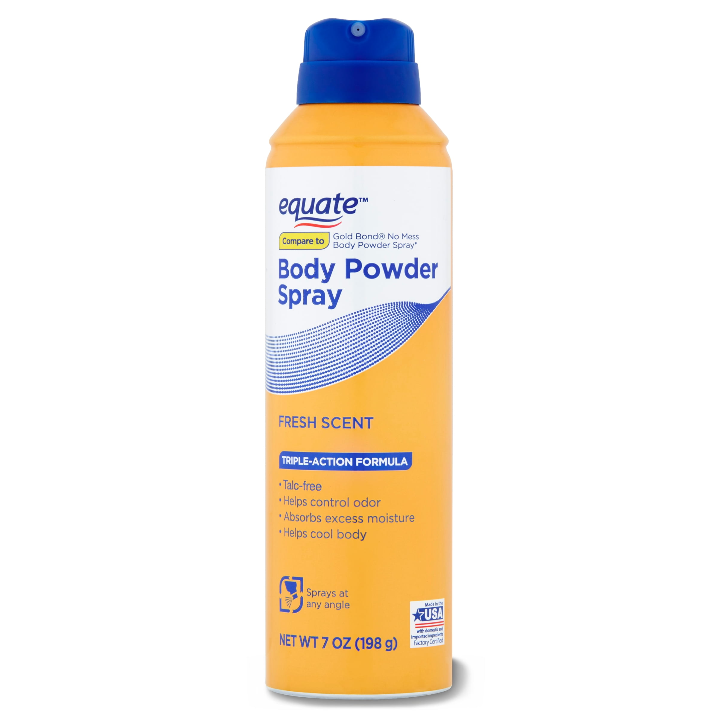 Equate Fresh Scent Body Powder Spray for Moisture and Odor Control