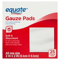 Equate Gauze Pads, 2" x 2", 25 Count