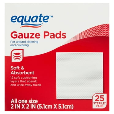 Equate Gauze Pads, 2" x 2", 25 Count