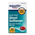 thumbnail image 1 of Equate Gentle Relief Stool Softener Docusate Sodium Softgels, 100 mg, 25 Ct, 1 of 7