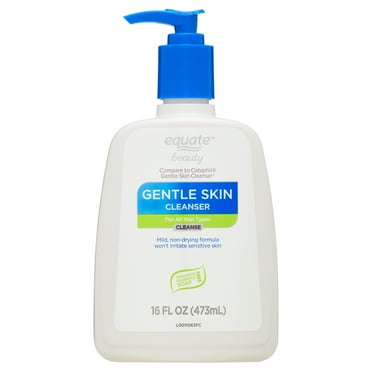 Equate Gentle Skin Cleanser for All Skin Types, Fragrance Free, 16 fl oz, Compare to Cetaphil® Gentle Skin Cleanser