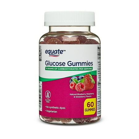 Equate Glucose Gummies, 60 Count