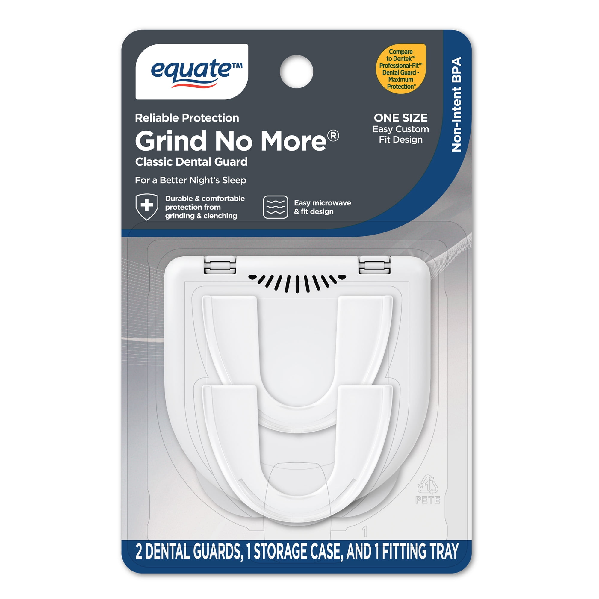 Equate Grind No More Classic Dental Guards, 2 Count