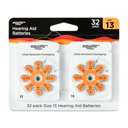 Equate Hearing Aid Batteries, Size 13, 32 Count
