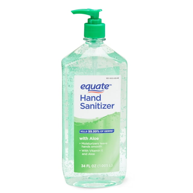 Equate Hand Sanitizer with Aloe, 34 fl oz