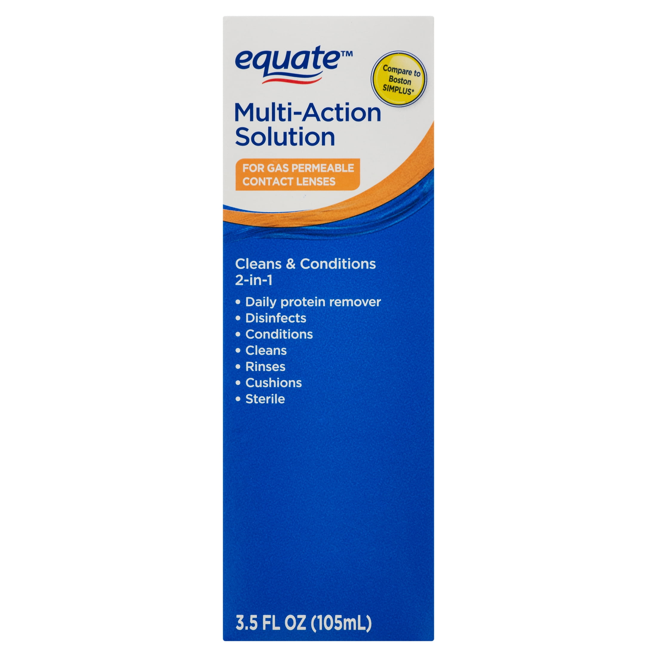 Equate Hard Contact Lens Multi-Action Solution, 3.5 fl oz