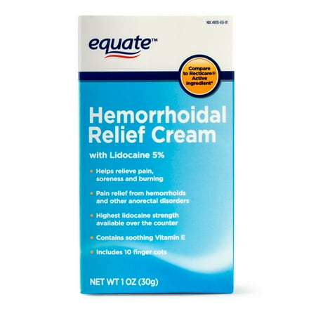 (3 pack) (3 Pack) Equate Hemorrhoidal Pain Relief Cream, 1 Oz