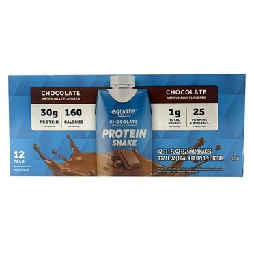 Equate High Performance Protein Shake, Chocolate, 11 fl oz, 12 Ct