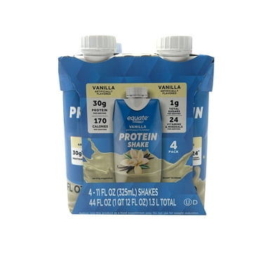 Equate High Performance Protein Shake, Vanilla, 30g Protein, 11 fl oz, 4 Ct