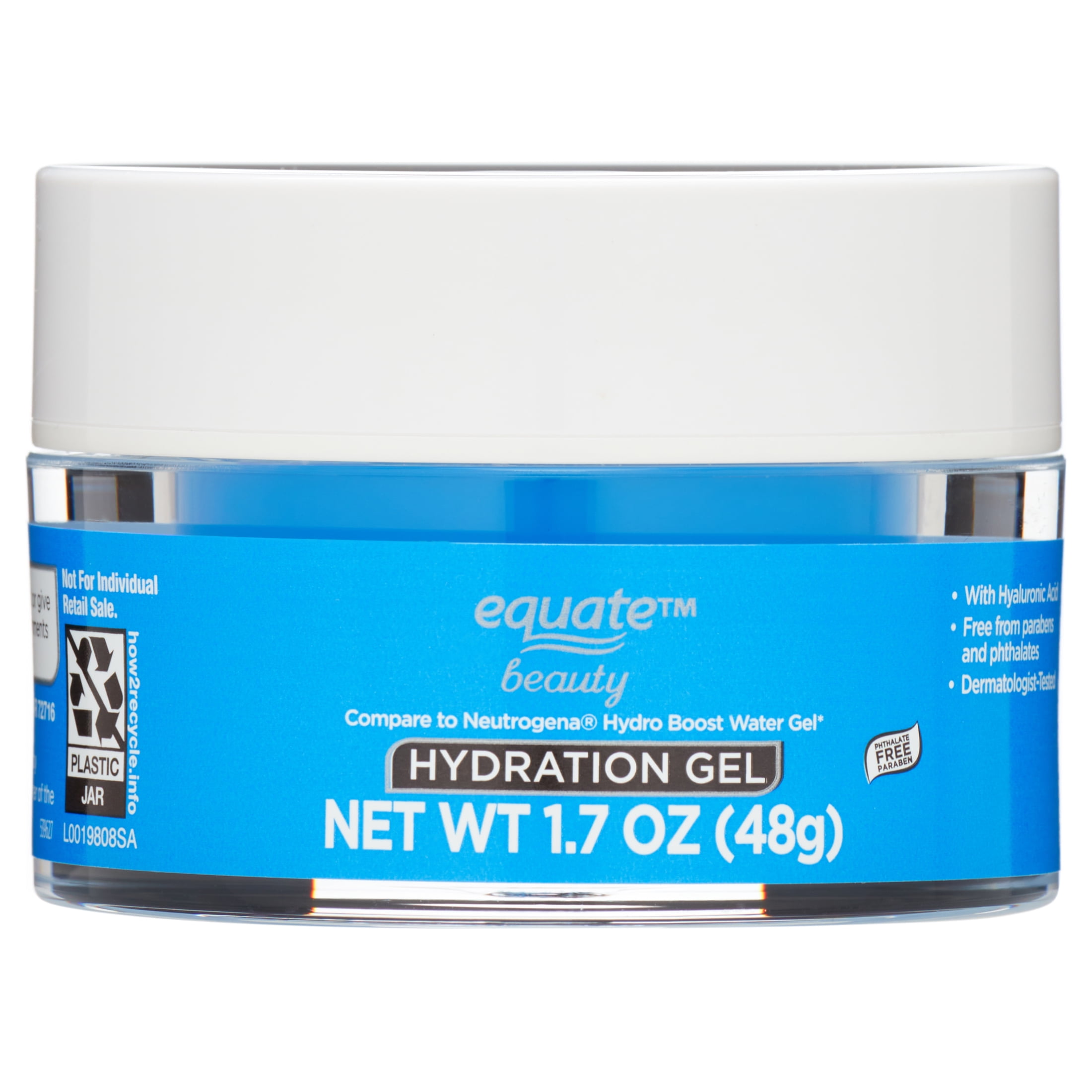 Equate Hydration Gel with Hyaluronic Acid for Moisturizing Face Care, 1.7 oz, Compare to Neutrogena Hydro Boost Water Gel