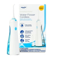 Equate HydroClean Cordless Water Flosser with Removable Tank (1 Water Flosser, 2 Flosser Tips, 2 AA Batteries), Compare to Waterpik®
