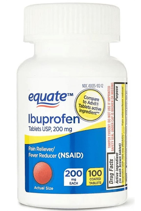 Ibuprofen USP 200 mg Ibuprofen Tablets for Pain, 100 Coated Tablets