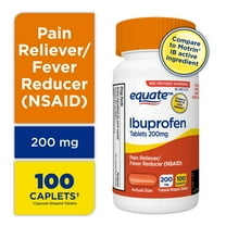 Equate Ibuprofen Pain Reliever and Fever Reducer Tablets, 200 mg, 100 Count