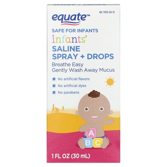 Equate Infants' Saline Spray/Drops, 1 fl oz