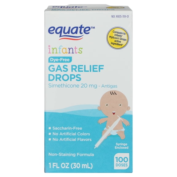 Equate Infants' Gas Relief Simethicone Drops, 20 mg, 100 Doses