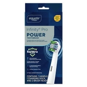 Equate Infinity Pro Power Rechargeable Electric Toothbrush, White (1 Handle, 2 Brush Heads), Compare to Oral-B® Vitality® Pro 500 Toothbrush