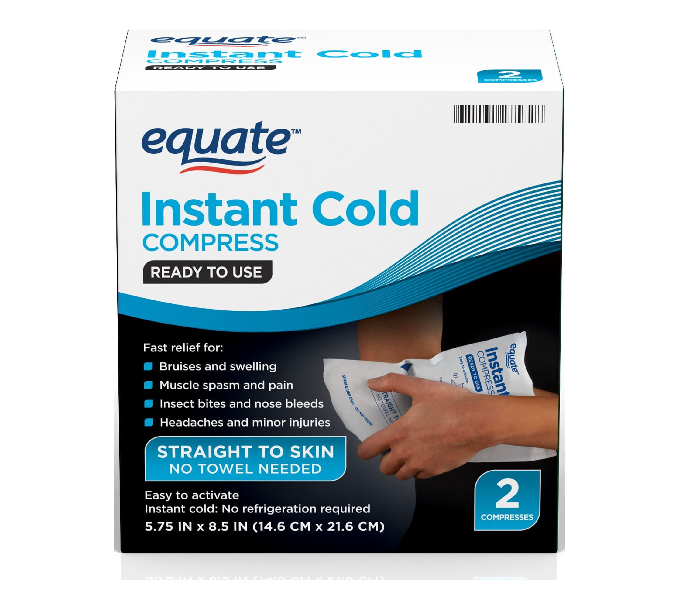 Equate Instant Cold Compress, 2 Count