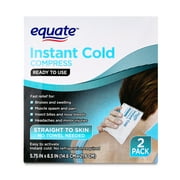 Equate Instant Cold Compress, Ready to Use, 2 Pack