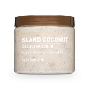 Shea Sugar Scrub, Island Coconut Scent, 18 oz