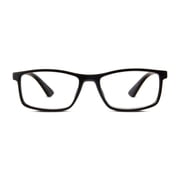 Equate Men's Jackson Rectangular Reading Glasses with Case, Matte Black, +1.50