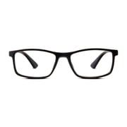 Equate Men's Jackson Rectangular Reading Glasses with Case, Matte Black, +3.25
