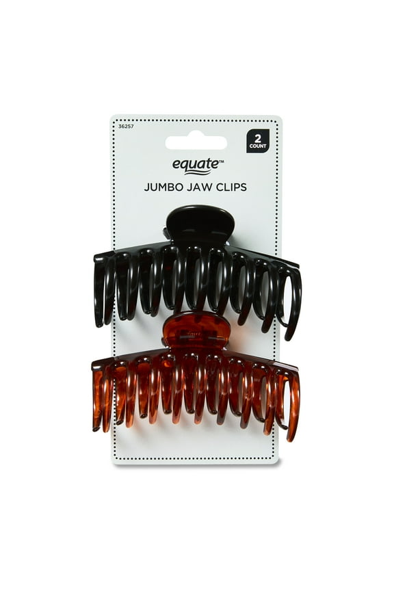Jumbo Jaw Clips for Long or Thick Hair, 2 Count