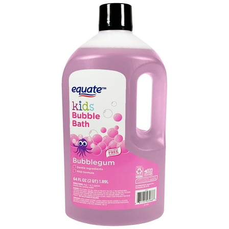 Equate Kids Bubble Bath, Bubblegum Scented, 64 fl oz
