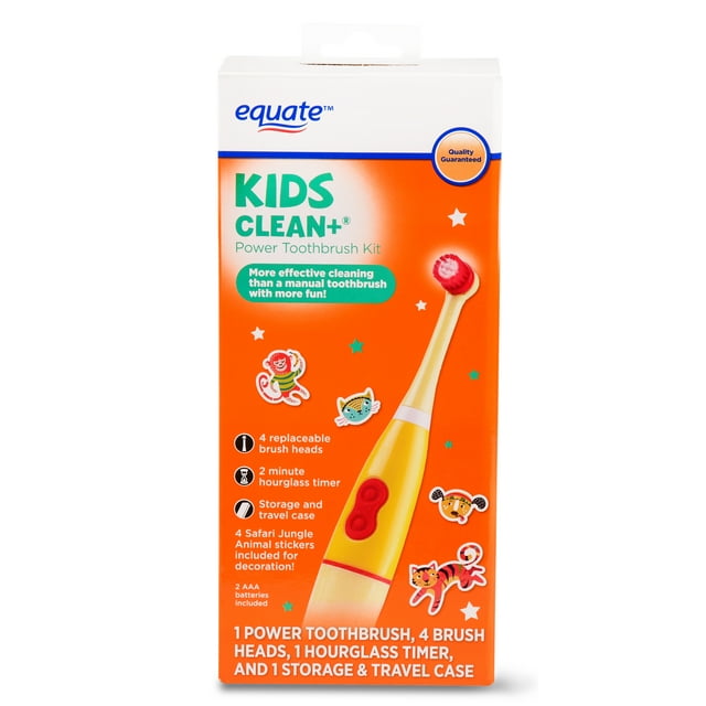 Equate Kids Clean+ Power Toothbrush Kit