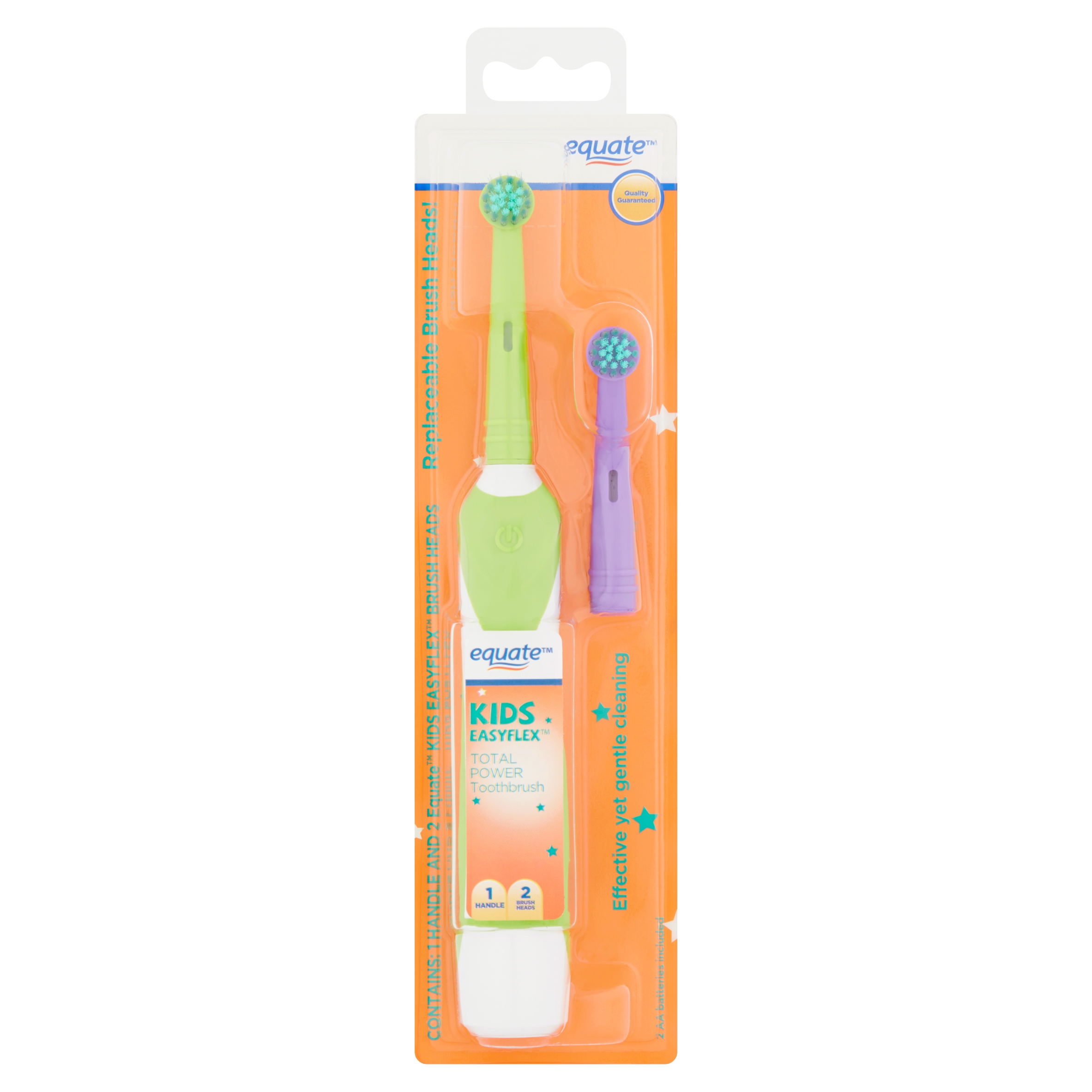 Equate Kids EasyFlex TotalPower Toothbrush with Replacement Brush Head, Battery Powered - image 1 of 12