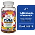 thumbnail interactive-video image 1 of Equate Kids' Multivitamin + Immune Dietary Supplement Gummies, Natural Fruit, 150 Count, 1 of 8