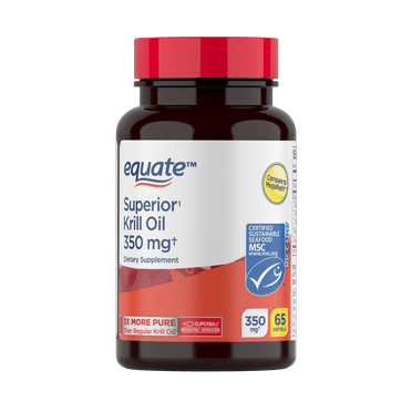 Equate Krill Oil Dietary Supplement, 350 mg, 65 Count, Compare to MegaRed®