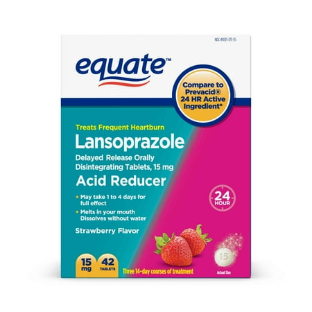 Equate Lansoprazole Delayed Release Orally Disintegrating Tablets, 42 Count