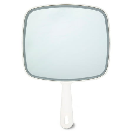Equate Large Hand Face Mirror Also with 3X and 5X Magnification, White, Size 12.45" x 8.85" x 0.32", 1 Count