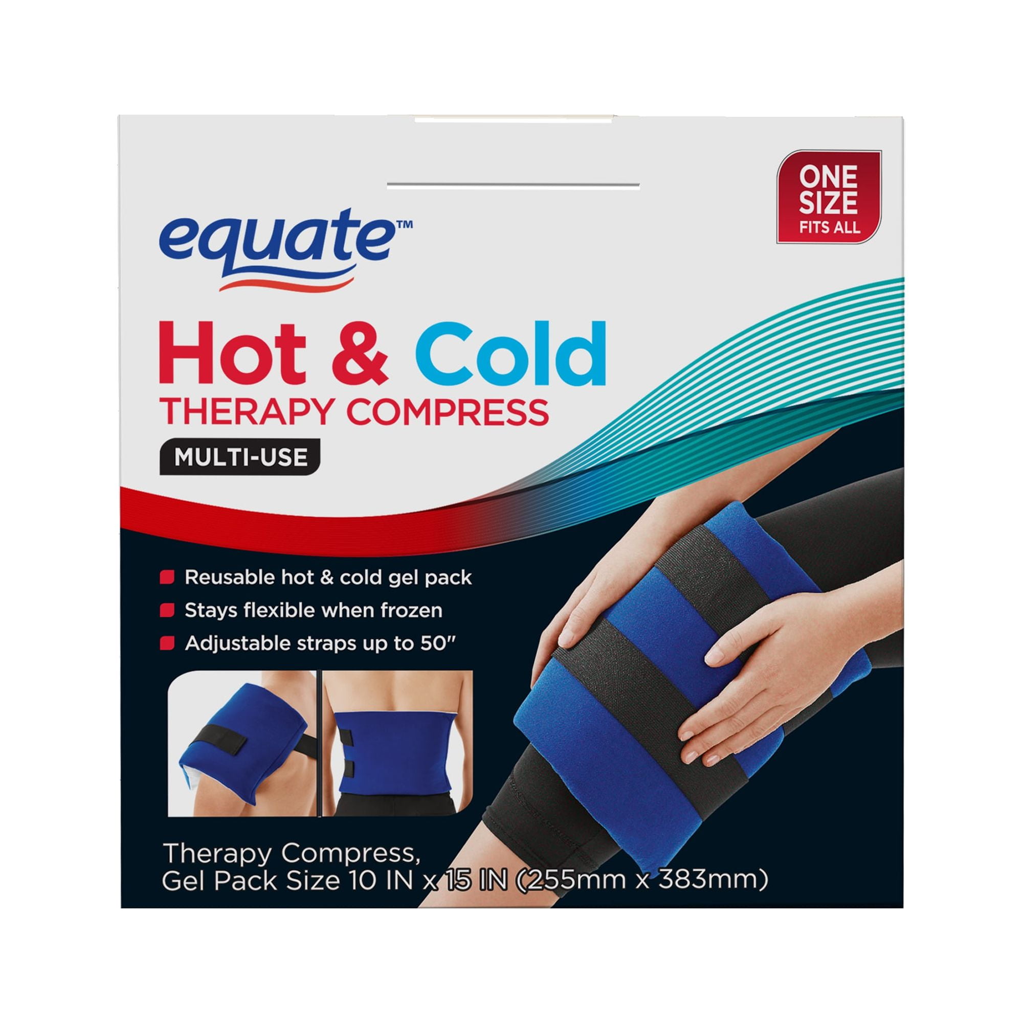 Equate Reusable Hot or Cold Therapy Water Bottle, 2 qt
