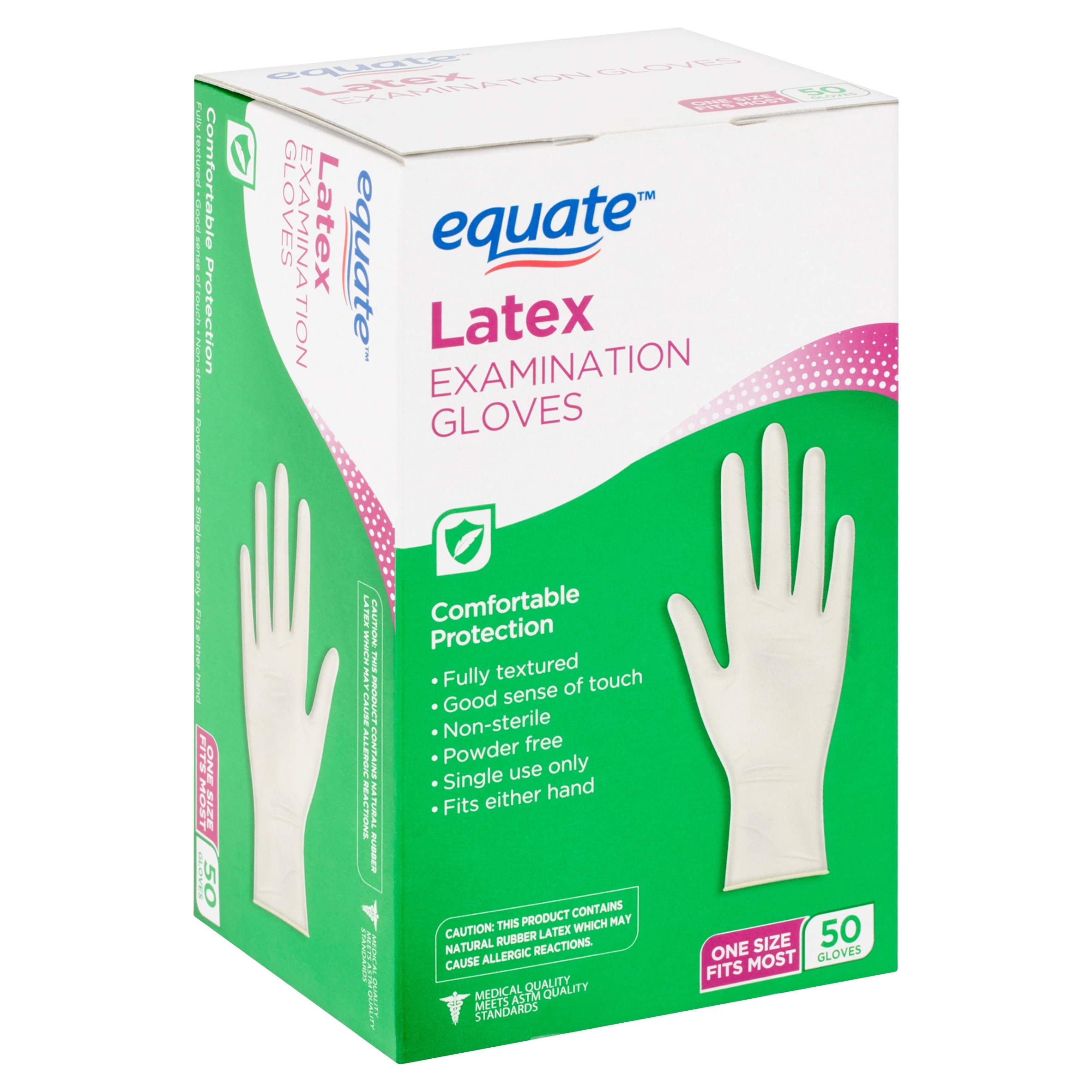 Equate Latex Examination Gloves, 50 Count - image 1 of 10
